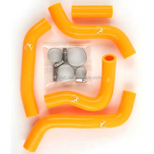 Tuyau de <span class=keywords><strong>refroidissement</strong></span> de radiateur en silicone TCMT pour Suzuki RMZ450 RMZ 450 2007 Orange 5 pièces MS006-C - Product Image 1