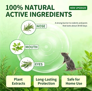 Boules répulsives pour rongeurs à l'<span class=keywords><strong>huile</strong></span> de menthe poivrée naturelle, parfum bois de santal, dissuasives pour souris et rats - Product Image 4