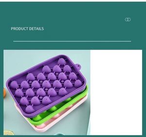 Bandeja de silicona de grado alimenticio para cubitos de hielo redondos con tapa y molde para hacer bolas de hielo, de congelación rápida y fácil desmolde para congelador - Product Image 6