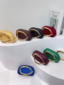 Borsa da Sera Classica Rotonda in Stile Europeo e Americano, Clutch in Acrilico con Design <span class=keywords><strong>Vintage</strong></span> - Product Image 5