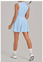 Robe de sport de yoga et de tennis avec short détachable, séchage rapide, respirante, pour la course et le fitness, ensemble 2 pièces uni, vêtements de sport