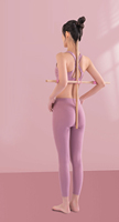 Bâton de yoga en bois naturel pour corriger la posture du dos, design rond unisexe, longueurs 70/80/90 cm