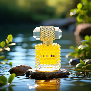 Envase de Perfume Cuadrado con Tapa a Presión, Botella de Vidrio Vacía para Fragancias de 30ML, 50ML, 100ML con Estampado Dorado - Product Image 5