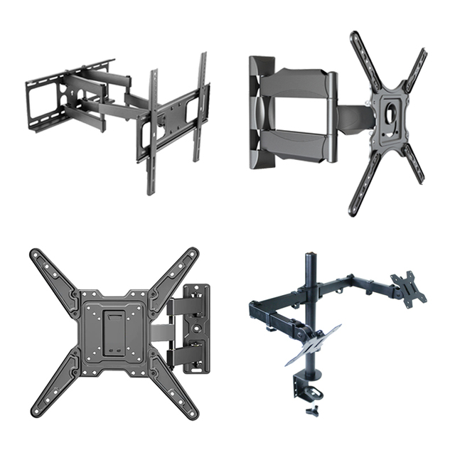 Double Arm Tilt Swivel VESA 600*400 MM Full Motion TV Wall Mount Bracket for 32-70 Inch