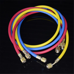 Manguera de Carga de Refrigerante R410A de 10m, Roja, Amarilla y Azul, de PVC Flexible, para Sistemas de Aire Acondicionado Inverter y HVAC - Product Image 1