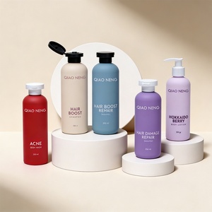 Emballages de luxe vides personnalisés en plastique PET de 200 ml, 300 ml, 500 ml pour shampooing, après-shampooing et lotion corporelle - Product Image 1