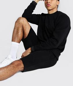 Conjunto de ropa deportiva para hombre, set corto de algodón liso, diseño OEM, venta al por mayor, 2 unidades, 2021 - Product Image 5