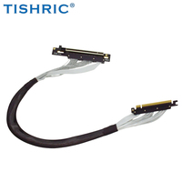 Câble Riser PCIe 5.0 X16 pour GPU, Gen5 128 Go/s, blindé et plaqué argent, cordon d'extension de carte graphique à angle gauche/droite pour serveur PC
