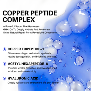Siero Concentrato di Peptidi di Rame Blu GHK-CU a Marchio Privato, Ampolla Antirughe, Rassodante, Idratante, Elasticizzante, Trattamento Anti-Acne Y - Product Image 4