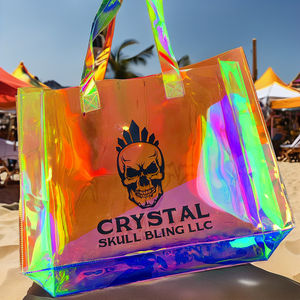 Bolso de compras reutilizable de PVC de moda personalizado bolso de mano holográfico láser - Product Image 5