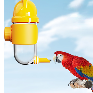 Commercio all'ingrosso automatico bevitore di uccelli alimentatore pappagallo acqua Dispenser ciotole trasparenti per piccioni Starling alimentazione 330ML - Product Image 4