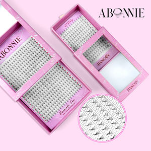 Набор готовых пучков ресниц Abonnie Heat Bonded, широкие, в большой коробке, с заостренным тонким основанием, длинные и короткие, для объемного наращивания - Product Image 4