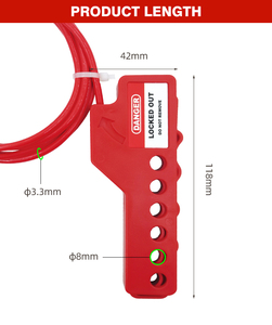 Bloqueo de <span class=keywords><strong>cable</strong></span> de agarre económico y seguridad industrial Bloqueo DE SEGURIDAD Loto BLDR05 - Product Image 5