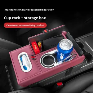हाइफ FSJ-07 क्रॉस-बॉर्डर लेदर कार आर्मरेस्ट बॉक्स उच्च अंत भंडारण कप धारक फोन धारक फोन धारक - Product Image 3