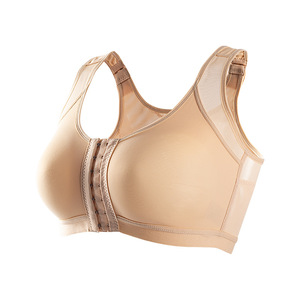 Échantillons gratuits Soutien-gorge de sport avec fermeture à boucle avant Sous-vêtements postopératoires sans armatures Soutien-gorge d'<span class=keywords><strong>augmentation</strong></span> <span class=keywords><strong>mammaire</strong></span> ouvert pour femmes - Product Image 3