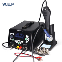 Fer à souder à air chaud WEP 853D 5A-II avec alimentation CC, station de retravail BGA 3 en 1, machine à souder