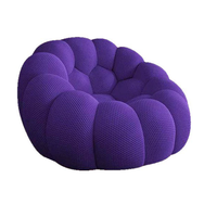 Fauteuil de luxe moderne en velours rose, design nouveau, Chine Auteuil Bubble Roche Bobois, pour salon, chambre, hôtel, école