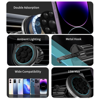 2025 support de téléphone portable pour voiture support de téléphone évent 15W charge rapide chargeur de voiture sans fil magnétique pour iPhone MagSafe