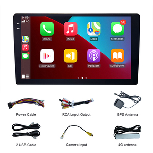 Xe stereo với 10.1 "QLED hiển thị Octa-core đơn vị đứng đầu 4 gam LTE Wifi GPS Navigation, Apple Carplay & Android tự động hỗ trợ 360 cam - Product Image 2