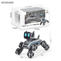 Interaktiver 2,4-GHz-Acht-Rad-RC-Programmierbarer Ferngesteuerter Roboterhund mit Gestensteuerung und Sensorik, Modellbausatz mit Uhr