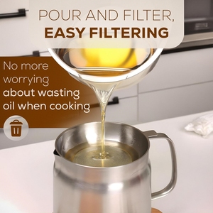 Olla <span class=keywords><strong>de</strong></span> filtro <span class=keywords><strong>de</strong></span> aceite <span class=keywords><strong>de</strong></span> malla <span class=keywords><strong>de</strong></span> grado alimenticio <span class=keywords><strong>de</strong></span> acero inoxidable 304, botella <span class=keywords><strong>de</strong></span> hervidor <span class=keywords><strong>de</strong></span> aceite <span class=keywords><strong>grande</strong></span> multifuncional 1.5L/2.0L, colador <span class=keywords><strong>de</strong></span> aceite francés - Product Image 3