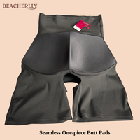 Hochgeschnittene Kompressions-Shapewear-Shorts Nahtlos Einteilig mit Po-Polsterung Taille- und Oberschenkelkontrolle Po-Enhancer-Unterwäsche