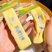 Jouet à presser en forme de bâton de beurre croustillant et réaliste, jouet sensoriel solide pour soulager le stress, cadeau pour enfants