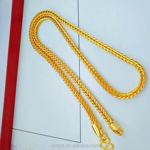 골드 두바이 5mm 황동 뱀 뼈 목걸이 금도금 남성과 여성 보석 - Product Image 5