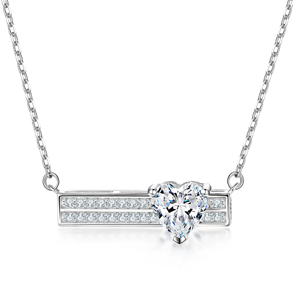 SKA S925 Sterling silver necklace zircon pendant womans necklace
