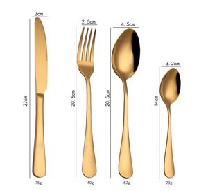 Wholesale Classic 4-Piece Gold Stainless Steel Cutlery Set Conjuntos De Talheres <b>Flatware</b> - Product Image 2