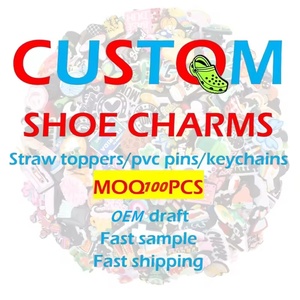 Aksesoris Sepatu Terbaru  Stiker Clogs 2025 Charm Sepatu Desainer Kustom Pvc Kustom untuk Logo Aksesoris Sepatu Wanita Pria Clogs - Product Image 1