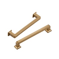 Poignées et boutons de 5 pouces en alliage de zinc couleur champagne pour meubles de cuisine et tiroirs – Quincaillerie design