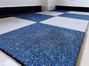 Màu xanh EPDM cao su sàn thảm phòng tập thể dục gạch cao su cho indor - Product Image 5