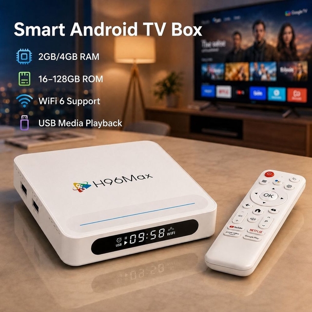 Home Entertainment Android 14 TV Box Allwinner H618 4K WiFi6 BT5.4 Video Decoding Voice Control Factory Direct Sales