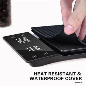 휴대용 <span class=keywords><strong>3kg</strong></span> 디지털 주방 저울 LED 디스플레이 타이머 정확한 0.1g 단위 ABS 소재 배터리 작동 가정용 - Product Image 4