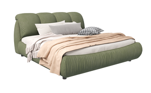 Modern Queen Size Luxury Upholstered Adjustable Platform <b>Bed</b> with Oversized Tufted Padded Backrest and Solid Wood Frame - Product Image 6