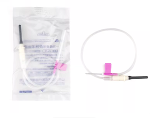 เข็มเจาะเลือดดำแบบใช้ครั้งเดียวชนิดปลอดเชื้อทางการแพทย์ขนาด <span class=keywords><strong>21g</strong></span> แบบปีกผีเสื้อ พร้อมเทคโนโลยีสุญญากาศ เกรดเครื่องมือทางการแพทย์ประเภทที่ 3 - Product Image 2