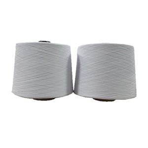 Fil de polyester cardé biologique écologique en gros pour la fabrication de chaussettes, fil de polyester filé à l'anneau - Product Image 3