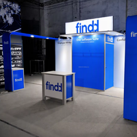 Stand d'exposition portable en tissu tendu en aluminium 3x6 m pour salon professionnel