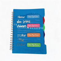 Carnet à spirales A5 avec couverture rigide en polypropylène, 4 intercalaires de couleur, 120 feuilles, carnets personnalisés en gros pour étudiants, écoles, bureaux