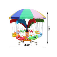 Équipement de parc d'attractions commercial, 8 places, musique, équipement de terrain de jeux pour enfants, manège, mini carrousel pour enfants