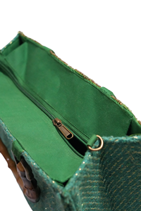 Factory Custom Manufacturer Bamboo <b>Handle</b> Luxury Promotional Shopping Tote Bags 100% Viscose Own Logo Tote Bags at Bulk Prices - Product Image 5