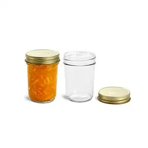450Ml 720Ml Herbruikbare Doorzichtige Brede Mond Taper Potje Glas Voor Ijs Saus Honing Opslag Glas Metselaar Pot