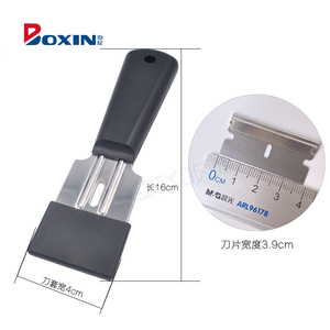 Doxin – grattoir en acier inoxydable, longueur 16cm, largeur de lame 3.9cm, pour l'élimination de l'adhésif de la coulis, outil de rénovation des sols - Product Image 1