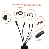 Kit moteur moyeu sans balais 48V 500W avec écran LCD, entraînement arrière, volant d'inertie G518, panneau d'instrumentation pour modification de vélo électrique (Ebike)