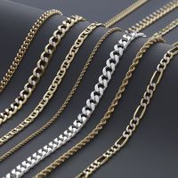Collier ras du cou à chaîne cubain Miami torsadé épais personnalisé Collier en acier inoxydable PVD or 18K Chaîne en corde à maillons serpent Figaro pour hommes et femmes