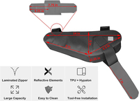 Sac de cadre de vélo OEM, sac de tube supérieur avant de vélo, sac de poche triangulaire