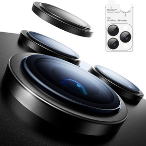 ตัวป้องกันเลนส์กล้องสำหรับ <span class=keywords><strong>iPhone</strong></span> <span class=keywords><strong>14</strong></span>/15/16/17 <span class=keywords><strong>Pro</strong></span> <span class=keywords><strong>Max</strong></span>, ป้องกันการสะท้อนแสง, ป้องกันรอยขีดข่วน, ใช้งานง่ายด้วยเครื่องมือการจัดตำแหน่ง - Product Image 1