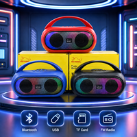 Kompakter RGB Party-Lautsprecher BT 5.3 8W Tragbares Audio-Gerät mit USB TF FM Tragegriff für Outdoor-Reisen Großhandel OEM ODM