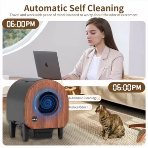 Caméra OEM intelligente, automatique, autonettoyante, bac à litière pour toilettes pour animaux de compagnie, nettoyage facile, WiFi APP, contrôle 75L, espace intérieur pour chats - Product Image 5